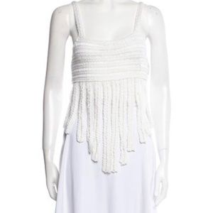 Emporio Armani Square Neckline Sleeveless Crop Top